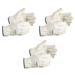 SAFEGEAR, Cowhide Insulated Gloves, Winter Leather Work Gloves, Abrasive Resistant, Small, 3-Pack