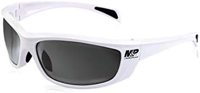 Smith & Wesson Accessories Whitehawk Full Frame Shooting Glasses Gloss White/Smoke Mirrored Lens