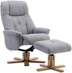 GFA Dubai Lisbon Silver Fabric Swiv