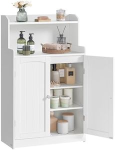 VASAGLE Bathroom Storage Cabinet, Bathroom Floor Cabinet with 2 Doors, 2 Adjustable Shelves, 11.8 x 23.6 x 39.4 Inches, Freestanding, for Dining Room, Kitchen, Living Room, Cloud White UBBC770W01