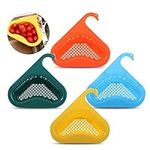 Swan Shape Drain Basket for Kitchen Sink, 4 Pack Multi-Functional Food Draining Rack Sink Strainer Basket Triangular Sink Corner Drain Filter for Fruits and Vegetables