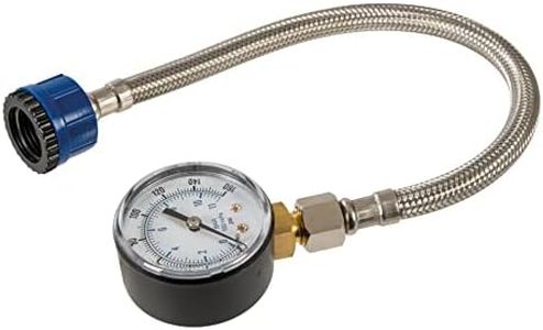 Silverline 482913 Water Pressure Gauge with Stainless Steel Hose 0-11 Bar Gold