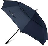 G4Free 72 Inch Automatic Open Golf Umbrella Extra Large Oversize Double Canopy Vented Windproof Waterproof Stick Umbrellas (Dark blue)