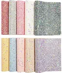 Bright Creations Faux Leather Sheet for Crafts, Glow in The Dark Glitter (10 Pack)