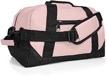 Dalix 14" Small Duffle Bag Two Toned Gym Travel Bag in Pink