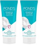 POND's Pimple Clear, Facewash, 100G, For Glowing Skin, With Active Thymo-T Essence Formula, Helps Reduce Pimples In 3 Days, Face Wash Controls Oil, Reduces Blackheads (Pack of 2)