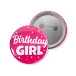 It's My Birthday/Birthday Queen Ribbon Buttons Badge Happy Birthday Badge Pins for Men Women Colorful Satin Corsage Fabric Birthday Party Award Brooches Decorations, Metal, no gemstone