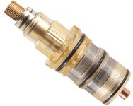 Thermostatic Shower Cartridge, Compatible with Danze Da507874, Rohl 9.13554 Perrin, Kohler 9.13554, Moen 147208, Rowe Thermostatic Valve Replacement Part, Gold Plastic with Brass Stem