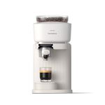 Philips Baristina Espresso Machine - Real espresso, made simple. Compact coffee machine, natural white with white portafilter, 16 bar pump pressure, automatic grinder, Cafe Crema (BAR300/00)