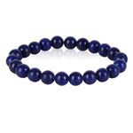 Fadcaer Crystal Bracelet 8mm Healing Crystal Bracelet Natural Gemstone Bead Bracelet Stretch Bead Bracelet Crystal Bracelets Beaded Bracelets for Healing Jade Bracelet Gift for Women Men (Blue)