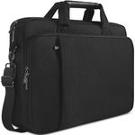 DOMISO 17.3 Inch Multi-Functional Business Laptop Briefcase Waterproof Messenger Shoulder Bag Laptop Carrying Case Unisex for 17"-17.3" Notebooks/Dell/Lenovo/Acer/HP/MSI/ASUS, Black