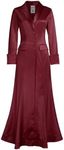 CHIC STAR Womens Satin Maxi Coat 0X