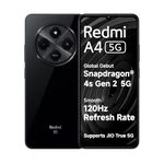 Redmi A4 5G (Starry Black, 4GB RAM, 128GB Storage) | Global Debut SD 4s Gen 2 | Segment Largest 6.88in 120Hz | 50MP Dual Camera | 18W Fast Charging