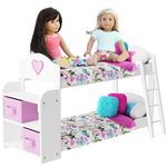 Bedroom Set For 18 Inch American Girl Doll- Bunk Bed, Bookshelf,Bedding Sets,Pajama Sets ,20 Pcs