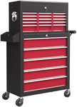 HOMCOM Rolling Tool Cabinet on Whee