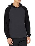 Russell Athletic Men's Essential Cotton Hoodie Shirt, Black Heather/Black, Medium