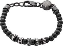 Diesel Men's Bracelet, 20cm, Stainless Steel, Cubic Zirconia