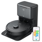 eufy L60 Robot Vacuum Cleaner with Self Empty Station, Hair Detangling Technology, Up to 60 Days of Hands Free Cleaning, Ultra Strong 5,000 Pa Suction to Remove Hair, Dust, iPath Laser Navigation