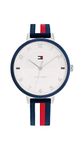 Tommy Hilfiger Women's Stainless Steel Quartz Watches – Timekeeping with Style, White, Silicone