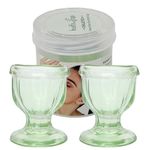 HealthAndYoga® ChillEyes Glass Eye Wash Cup (Green, Pack of 2)- Premium Feel- Ayurvedic Gentle Way to Refresh Eyes without Harsh Rubbing - Relieves Eye strain, Redness, Irritation