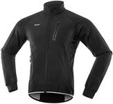 Lixada Men Cycling Jacket Waterproof Windproof Thermal Fleece Bike Jersey Riding Running Coat