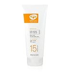 Green People Edelweiss Sun Cream SPF15 200ml | Natural, Organic Sunscreen with Tan Accelerator | Eczema Friendly, Sensitive Skin | Non Comedogenic, Non Greasy | Reef Safe, Cruelty Free | Face & Body