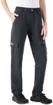 Gopune Women's Outdoor Hiking Pants Lightweight Quick Dry Water Resistant Mountain Trouser, 02 Deep Grey, Medium