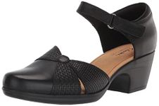 Clarks Women's Emily Rae Casual Shoe, Black Leat 8 Medium