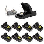 Mouse Trap, Mice Traps Indoor and Outdoor, Humane Small Mouse Snap Trap, Reusable Mouse Catcher - 8 Pack