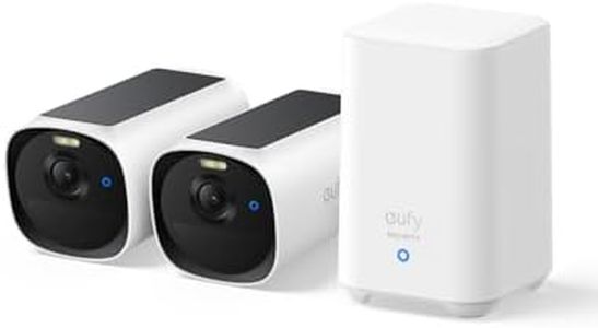 eufy Security eufyCam E40 2-Cam Kit (HomeBase 2), Outdoor Wireless Solar Security Camera, 2K Resolution with Integrated Solar Panel, MaxColor Night Vision, Local Storage, No Monthly Fee