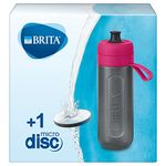 Brita Water Filter Bottle Polypropylene LDPE/Silicone, Pink, 7.5 x 7.5 x 23 cm