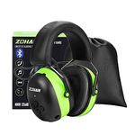 ZOHAN EM037 Bluetooth Hearing Protection,NRR 25dB Noise Reduction Ear Protection with 1500mAh Rechargeable Battery,Headphones with 40H playtime for Mowing, Snowblowing, Construction,Workshops