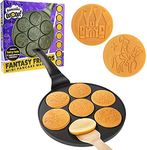 CucinaPro Fantasy Friends Mini Pancake Pan - Nonstick Griddle for Breakfast Magic, Featuring a Princess Castle & More, 7 Unique Flapjacks