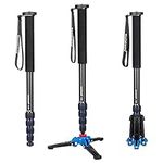 Koolehaoda Professional 65-inch Camera Aluminium Monopod with Folding Three Feet Support Stand