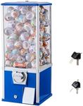 VEVOR Gumball Machine for Kids, 25" Height Home Vending Machine, PS Bouncy Balls Dispenser, Hold 230 Capsule Toys, Rectangle Bubble Gum Machine for Game Stores, Coin Operated Gumball Bank, Blue