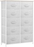 DWVO 10 Drawers Dresser, Fabric Dre