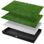 LOOBANI Dog Litter Box, Grass Pads for Dog, Dog Turf Potty Outdoor Indoor, Puppy Pee Grass with Lightweight Oxford Cloth Tray for Potty Training, 31.4 * 47.2 in