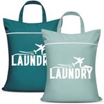 2 Pcs Large Travel Laundry Bag Waterproof with handle Washable Dirty Clothes Bag for Traveling Wet Dry Bag Bathing Suit Workout Bag for Gym Clothes Laundry Wet Clothes Swimming Pool College Dorm