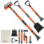 Nurouz 56" Snow Removel Kits with Extendable Foam Grip (34" to 56") Interchangeable Ice Scraper, Snow Shovel, Snow Broom Comfortable Grip, Easy Storage for Cars, Trucks, SUVs, and Vehicles