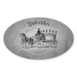 CafePress Undertaker Vintage Style Sticker Oval Bumper Sticker, Euro Oval Car Decal