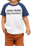 Big Brother Shirt Toddler Boy Only Child Promoted to Big Brother Announcement T-Shirt Kids Raglan Short Sleeve Tees, Blue, 18-24 Months