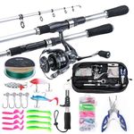 Goture Fishing Rod and Reel Combo - Telescopic Fishing Rod Kit with Spinning Reel, Collapsible Fishing Pole with Carrier Bag for Freshwater Saltwater2.1M/6.89FT Fishing Gifts for Men Women