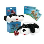 Snuggle Puppy Plus with 3 Heat Packs & All New Smartbeat Motion Activated RealFeel Heartbeat, Pet Anxiety Relief and Calming Aid - Comfort Toy for Behavioral Training (Black & White)