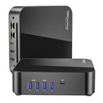 DreamQuest Ultra Fast Mini PC Windows 11 Pro Preinstalled, Intel N95 3.4GHz 12GB DDR5 512GB SSD, Portable Mini Desktop PC with Dual HDMI2.1 DP Port WiFi 6/BT 5.3 for Home Office