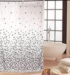 KAV Hihj Quality Polyester Fabric Shower Mould and Mildew Resistant Curtain 180 x 180 cm (71 x 71 Inch) Tiles Patterned (Choose Colour from Drop Down menu) (Grey Mosaic, 1), Measures