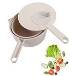 Small Salad Spinner Multifunctional BPA Free Multipurpose Vegetable Washer with Handle Lettuce Dryer Salad Tools Spinners Drain Basket for Home Kitchen