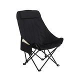 G POWERED Camping Chair for Adults, Compact Folding Portable Chair with Side Pockets for Outdoors Fishing, Hiking, Backpacking, Picnic, Beach, Travel, Supports Upto 100kg with Carry Bag (Black)