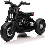 Voltz Toys Ride-on Motorcycle for Kids, 6V Ride on Car for Kids 18-60 Months, Battery Powered 3-Wheeler with LED Lights and Music (Black)