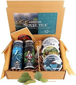 Noveltea Literary Tea Gift Basket by La Tea Dah | 5 Gourmet Teas, Honey Stirrer, & Journal | Bookish Gifts for Writers and Readers | Book Tea Gift Set | Perfect for Stocking Stuffers & Book Clubs