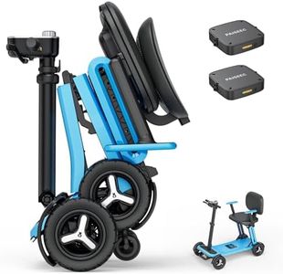 Paiseec 32 lbs Lightweight Mobility Scooter for Seniors Adults, One-Second Folding Mobility Scooter, Long Range, Airline Approved, PAI Smart Safety & NFC Start (Blue, 30MI)